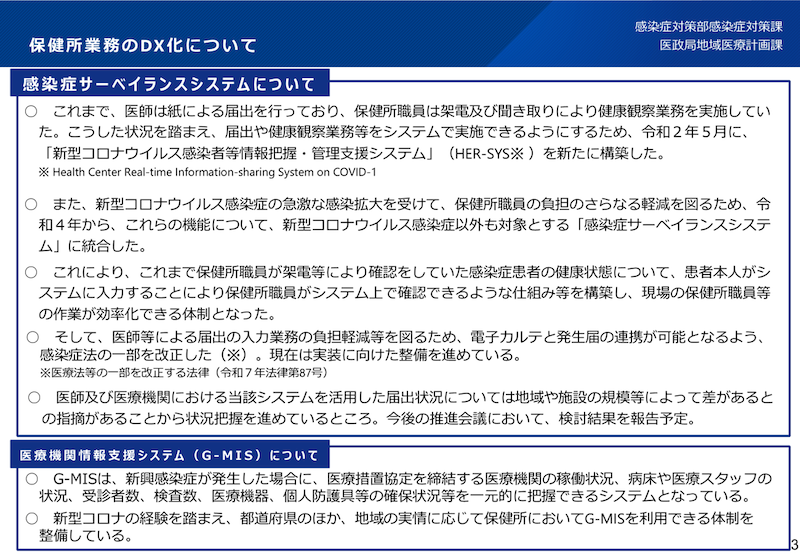 保健所業務のDX化について