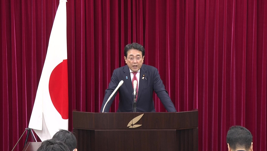 写真：赤澤感染症危機管理担当大臣就任会見における発言