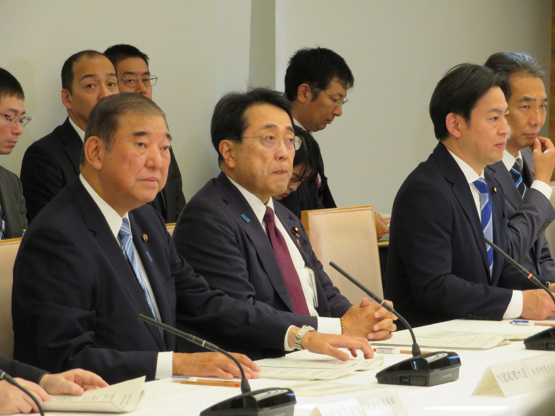 写真：政府対策本部会合訓練の様子1