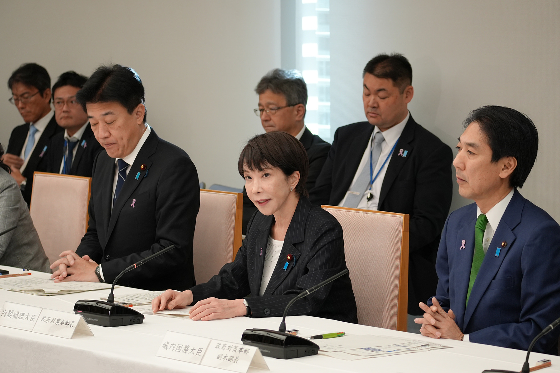 写真：政府対策本部会合訓練の様子1