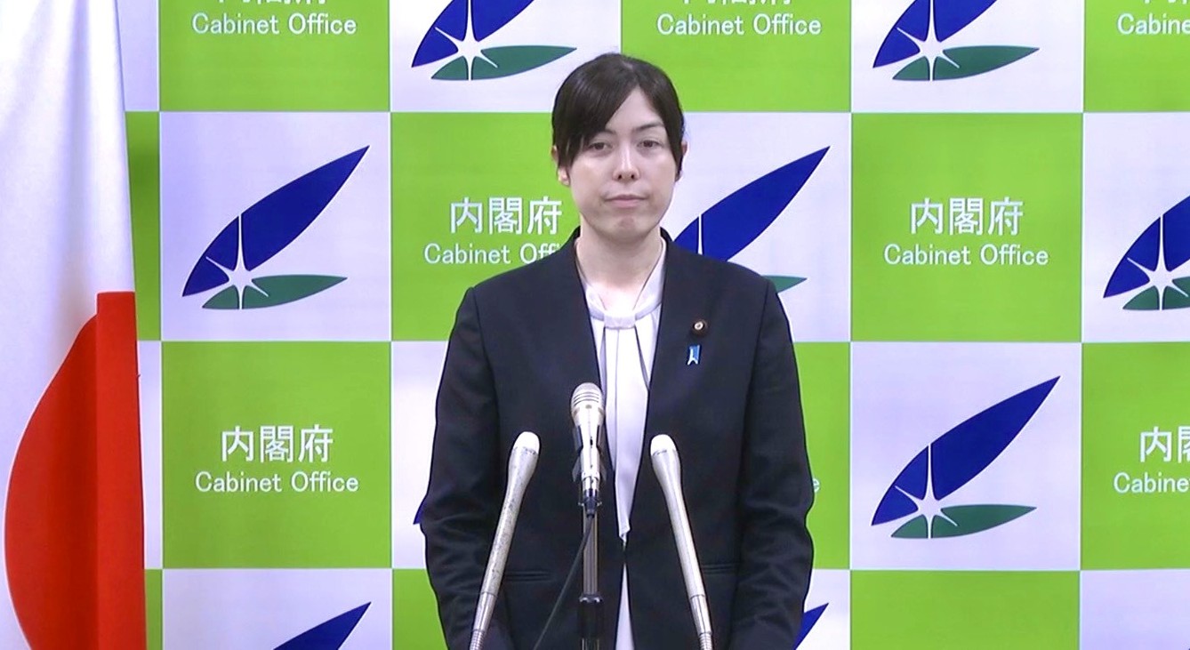 写真：小野田感染症危機管理担当大臣就任会見における発言