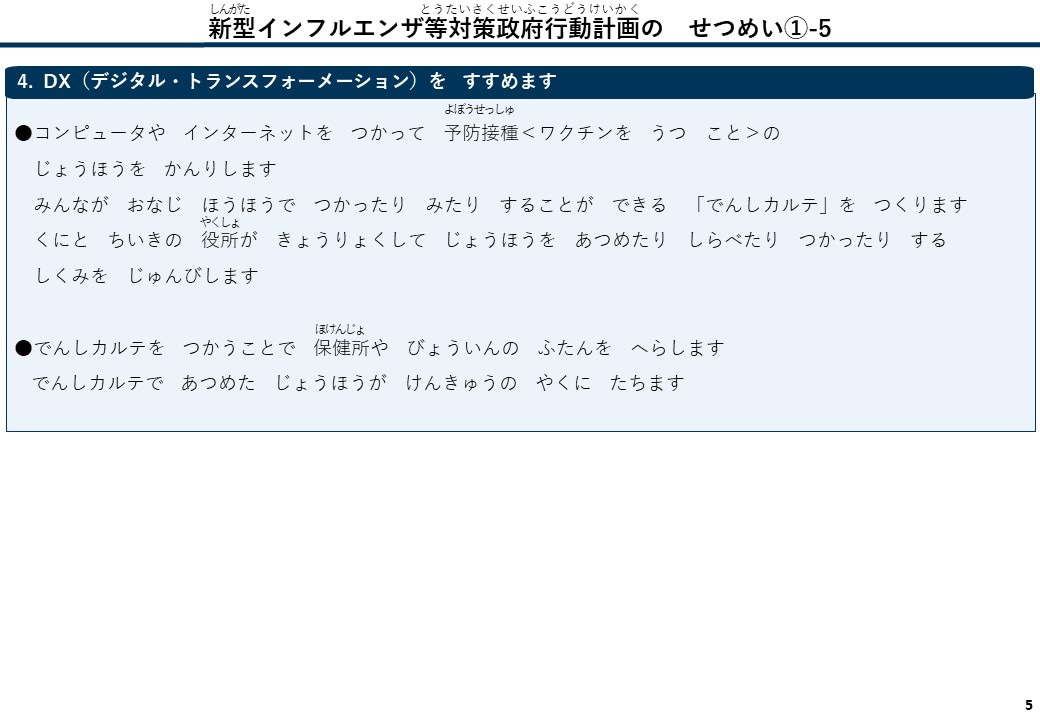 新型インフルエンザ等対策政府行動計画のせつめい①-5