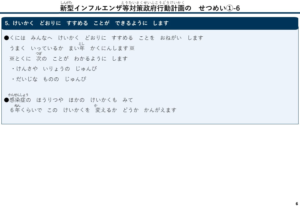 新型インフルエンザ等対策政府行動計画のせつめい①-6