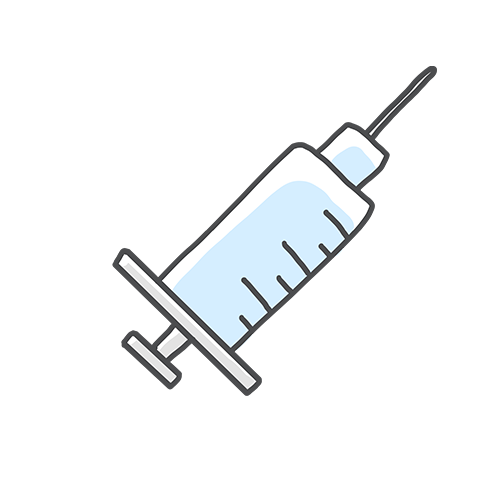 血液感染のイラスト（注射器）