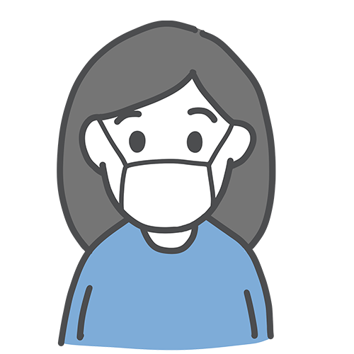 マスクを正しくつけているイラスト