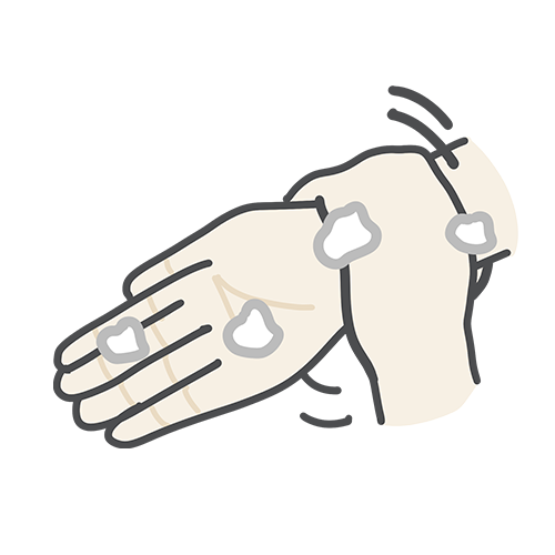 手首を洗うイラスト