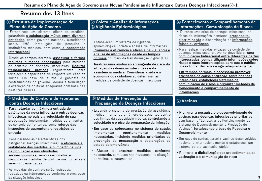 Resumo do Plano de Ação do Governo para Novas Pandemias de Influenza e Outras Doenças Infecciosas②-1